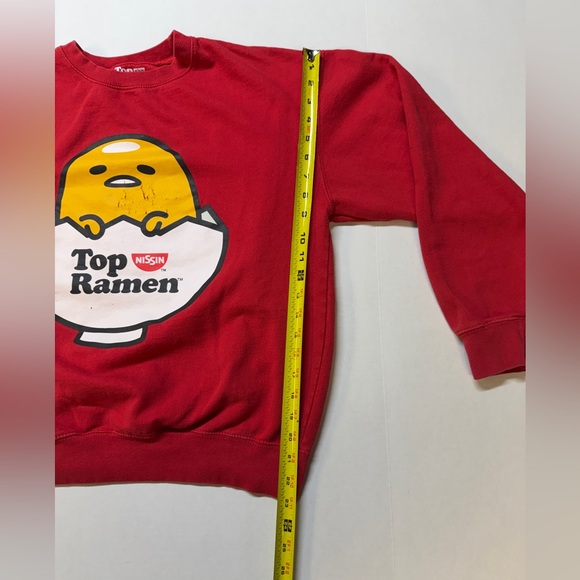 Nissin Top Ramen Noodles x Gudetama Men’s Small Red Crewneck Sweatshirt - Picture 5 of 6